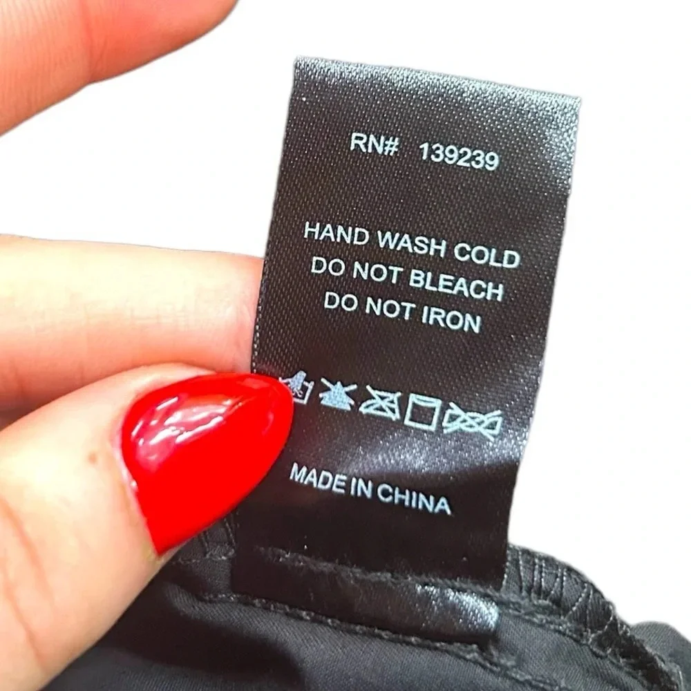 Pomander Place Tuckernuck Women's Black Tinsley Top Blouse Sheer Puff‎ Sleeve XS
